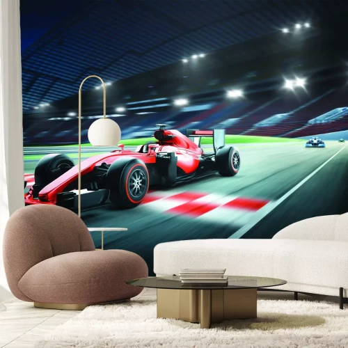 Fototapete Rennwagen im Stadion