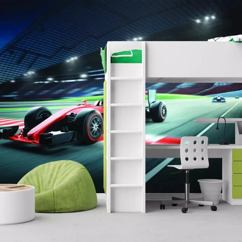 Fototapete Rennwagen im Stadion