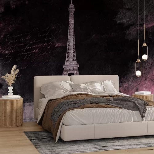 Fototapete Eiffelturm auf abstrakter Betonstruktur