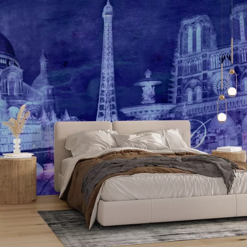 Fototapete Klassische Postkarte mit Blick auf Paris