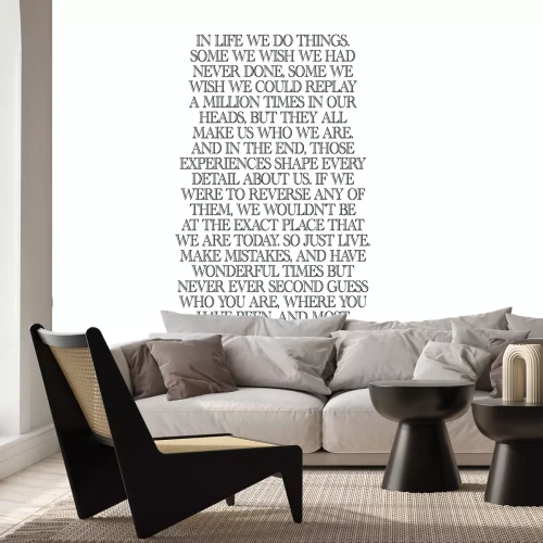 Fototapete Typografische schwarze Schriftzüge