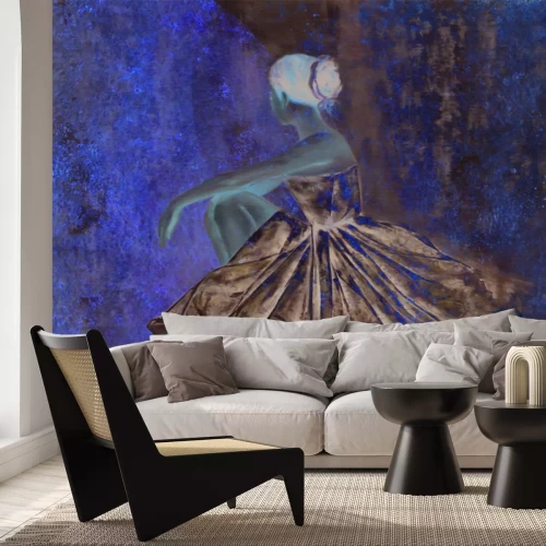 Fototapete Frau in einem Ballettkleid mit goldener Verzierung