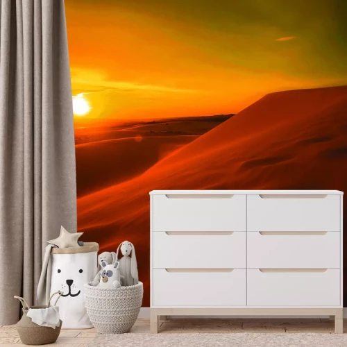 Fototapete Wüstenlandschaft bei Sonnenuntergang