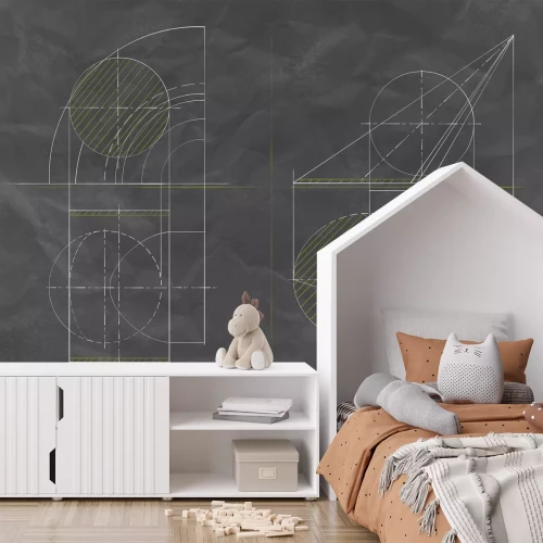 Fototapete Skizze geometrischer Formen