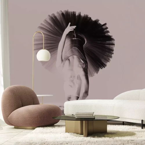 Fototapete Klassisches schwarz-weiß Porträt einer jungen Ballerina