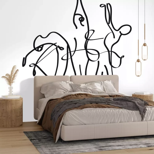 Fototapete Zeichnung der Tanzlinien von Frauen