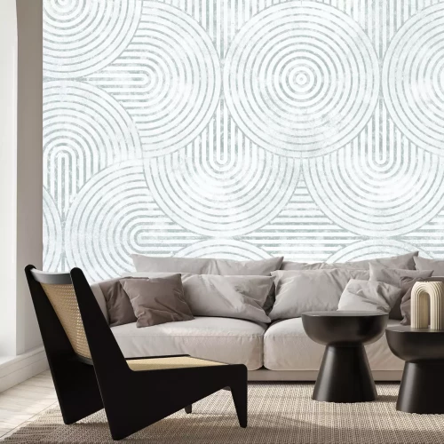 Fototapete Graue Linien, die eine Kreisform bilden