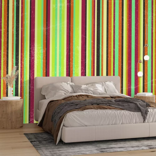 Fototapete Muster mit bunten Vintage-Streifen