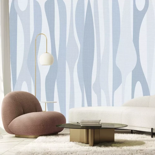 Fototapete Zartes graues welliges Muster