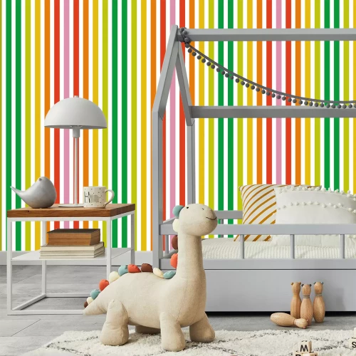 Fototapete Bunte Streifen auf weißem Hintergrund