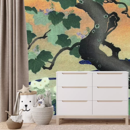 Fototapete Abstrakte japanische Pflanzenlandschaft