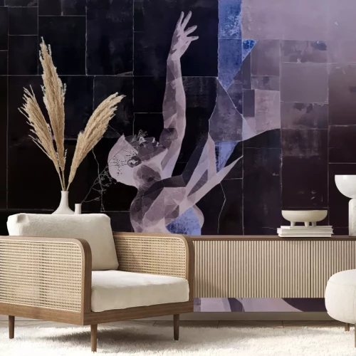 Fototapete Abstraktes Wandbild eines Mannes