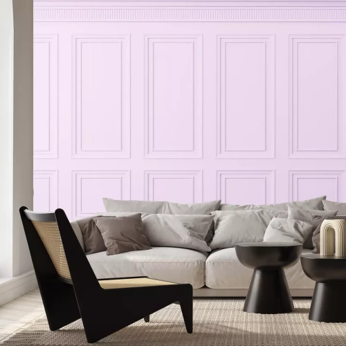 Fototapete Nachahmung von Holzvertäfelung in Rosa
