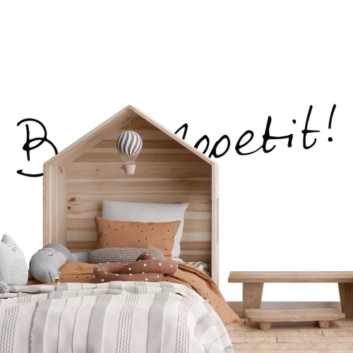 Fototapete Bon appétit auf weißem Hintergrund