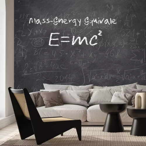 Fototapete Schultafel mit Formeln der Physik und Mathematik