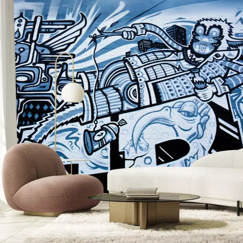 Fototapete Abstraktes Basketball-Graffiti