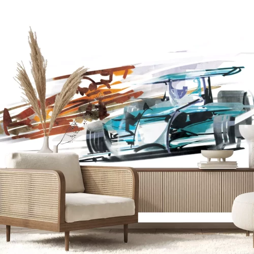 Fototapete Bemalte Formel-1-Rennwagen