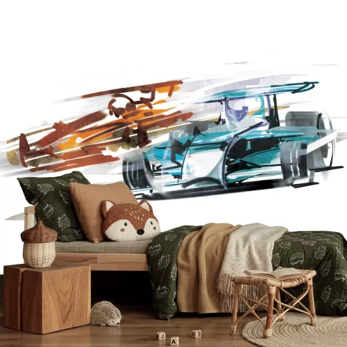 Fototapete Bemalte Formel-1-Rennwagen