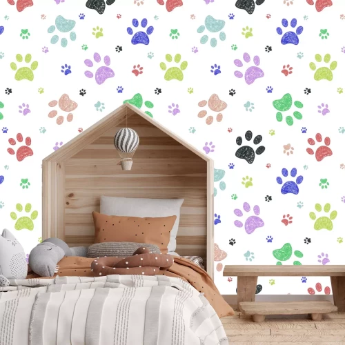 Fototapete Bunte Hunde Pfoten