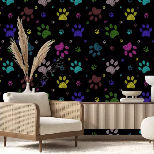 Fototapete Bunte Hunde Pfoten