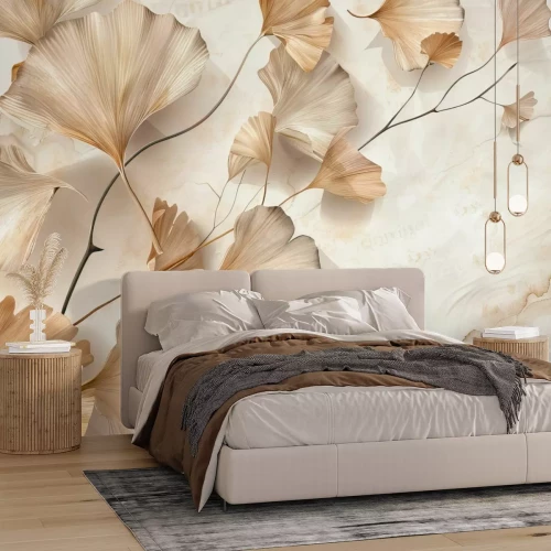 Fototapete Abstrakte Ginkgo-Blätter