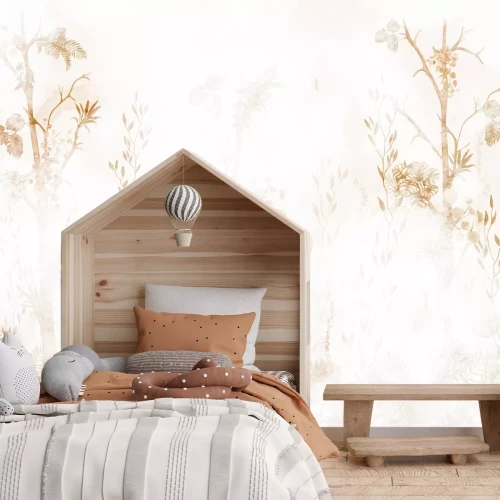 Fototapete Tropischer Wald im Sepia-Nebel