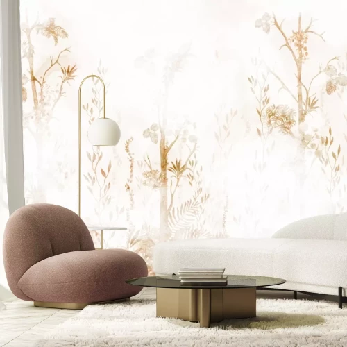 Fototapete Tropischer Wald im Sepia-Nebel