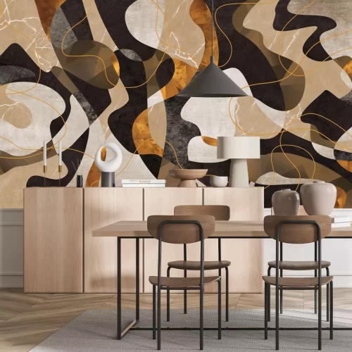 Fototapete Abstrakte Wellen auf Marmor