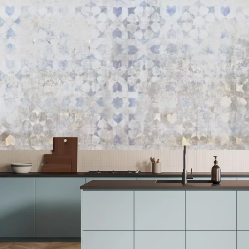 Fototapete Abstrakte Fliesenstruktur in Grau