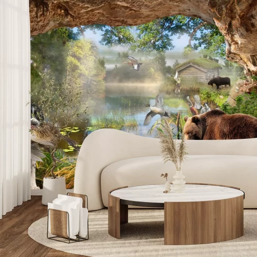 Fototapete Abstraktes Dorfmuster für Kinder