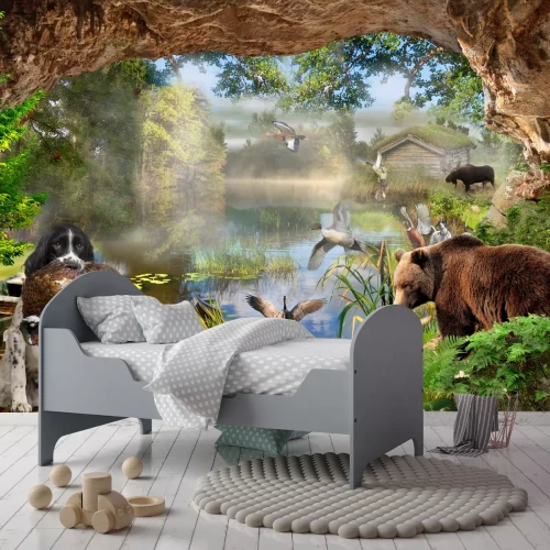 Fototapete Abstraktes Dorfmuster für Kinder