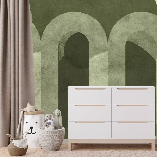 Fototapete Braune Bögen mit Kreisen