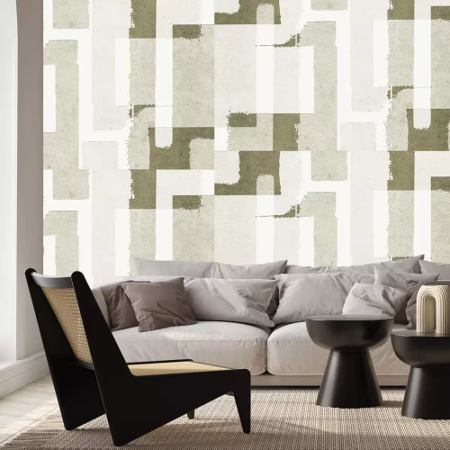 Fototapete Braun-beiges geometrisches Muster