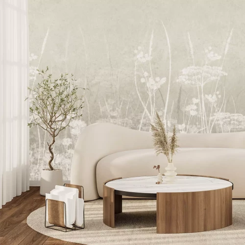 Fototapete Gemaltes Feldmuster auf hellem Hintergrund