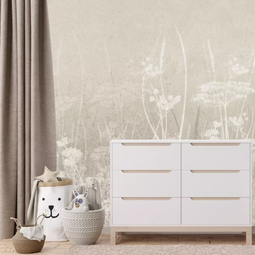 Fototapete Gemaltes Feldmuster auf hellem Hintergrund