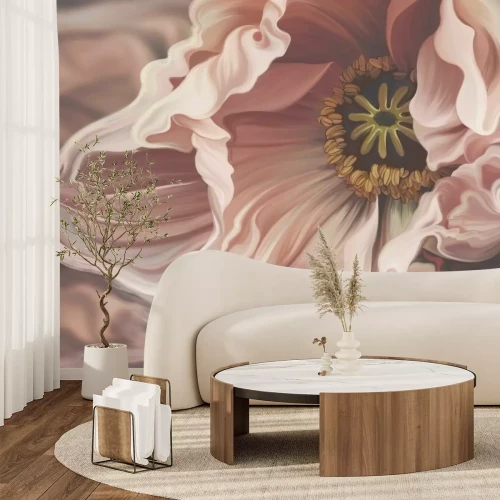 Fototapete Nahaufnahme einer rosa Tulpe