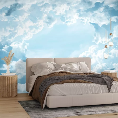 Fototapete Dichte Wolken am blauen Himmel