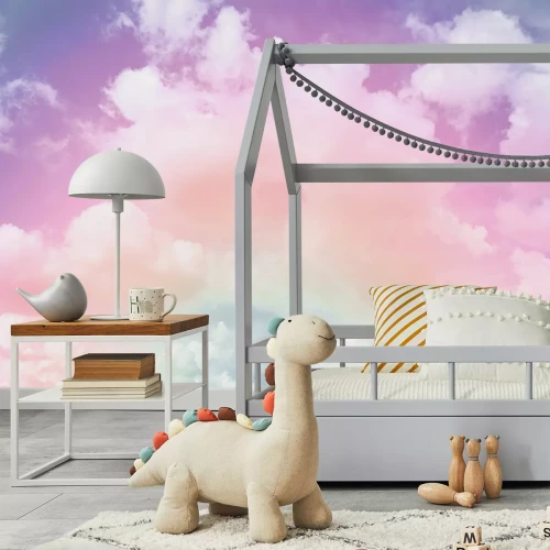 Fototapete Wolken am Regenbogenhimmel