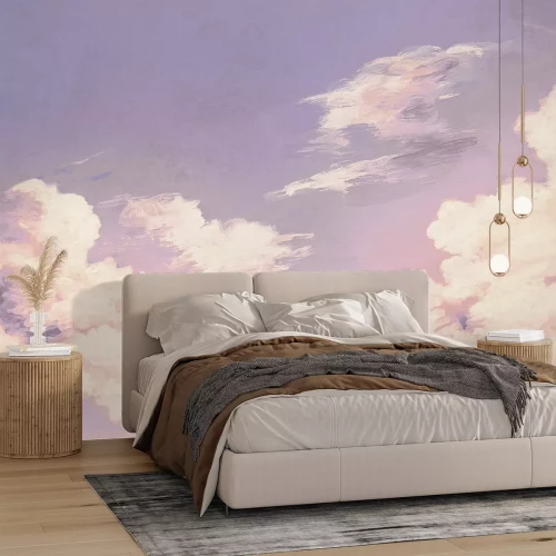 Fototapete Pastellhimmel mit sanften Wolken