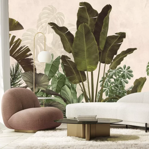 Fototapete Tropische Landschaft mit grünen Pflanzen