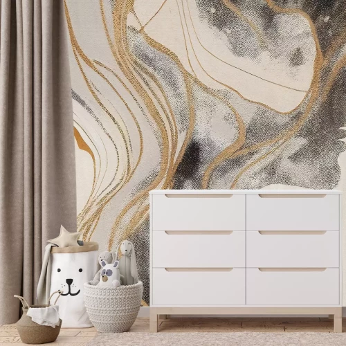 Fototapete Moderner abstrakter Porträt eines Menschen auf strukturiertem Hintergrund