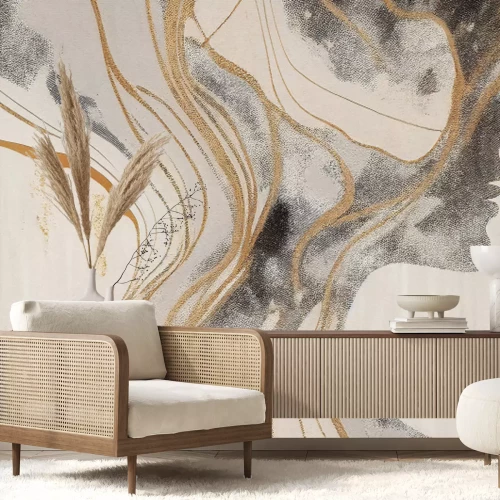 Fototapete Moderner abstrakter Porträt eines Menschen auf strukturiertem Hintergrund