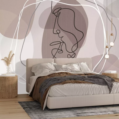 Fototapete Abstrakte Liebe lineare Komposition