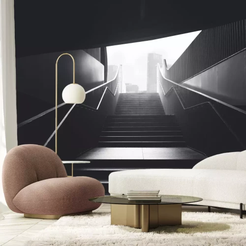 Fototapete Treppen zur Stadt