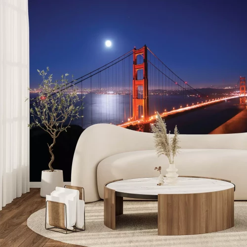 Fototapete Golden Gate Bridge nächtliche Landschaft