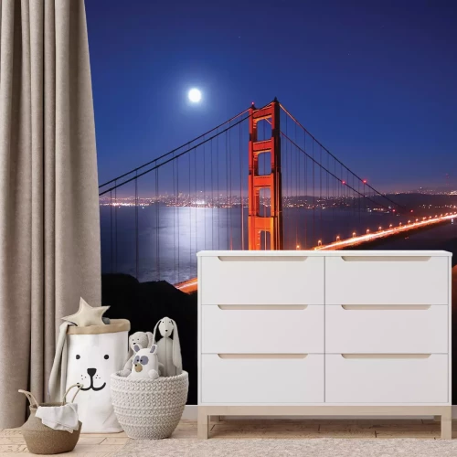 Fototapete Golden Gate Bridge nächtliche Landschaft