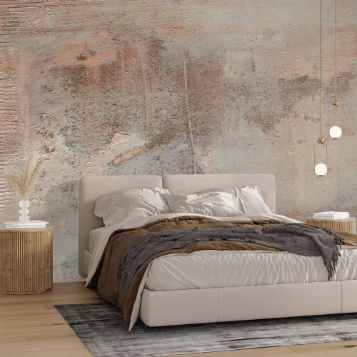 Fototapete Betonstruktur mit Kratzern roher Loft-Effekt