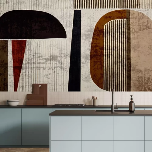 Fototapete Abstrakte geometrische Formen auf Kartonhintergrund modernes Muster