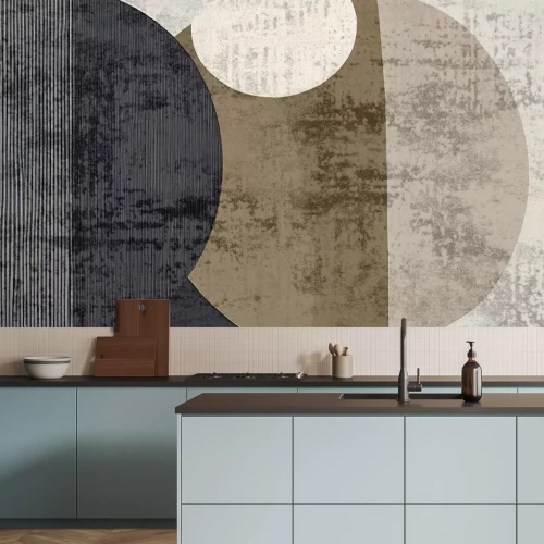 Fototapete Geometrische Formen auf strukturiertem Hintergrund