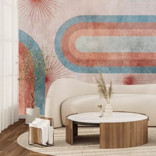 Fototapete Geometrisches Muster auf Betonhintergrund